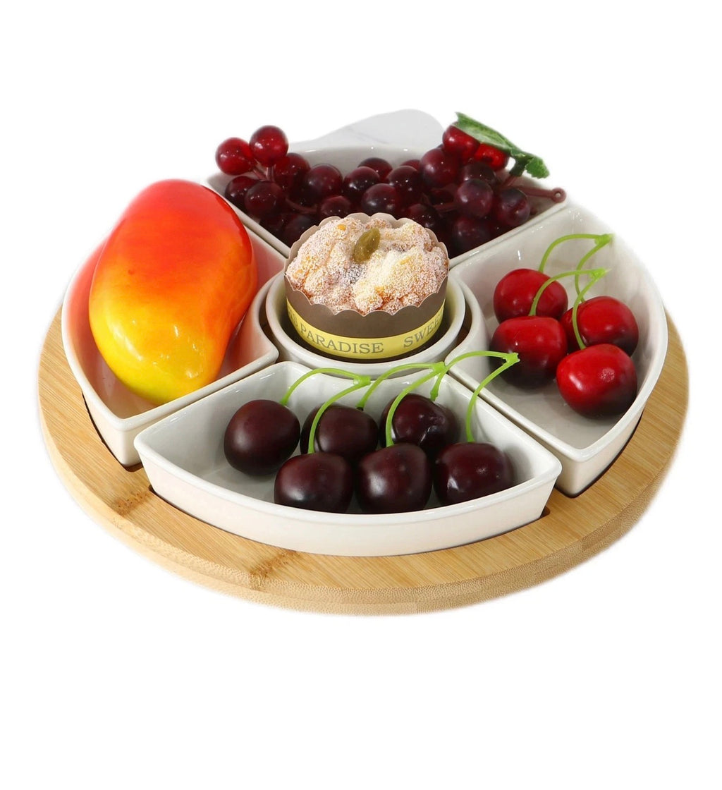 Bambus Snacktablett rund