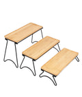 Serviertablett Tablett Set mit klappbaren Beinen Etagere 3tlg