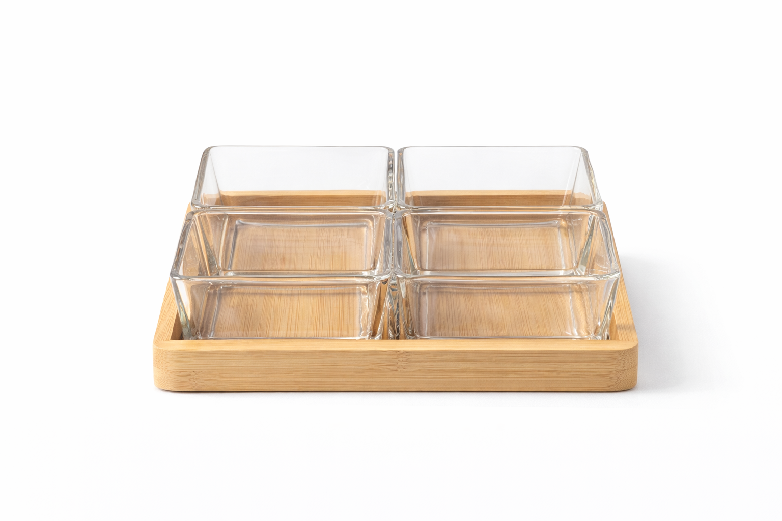 Bambus Snack-Dipschalen