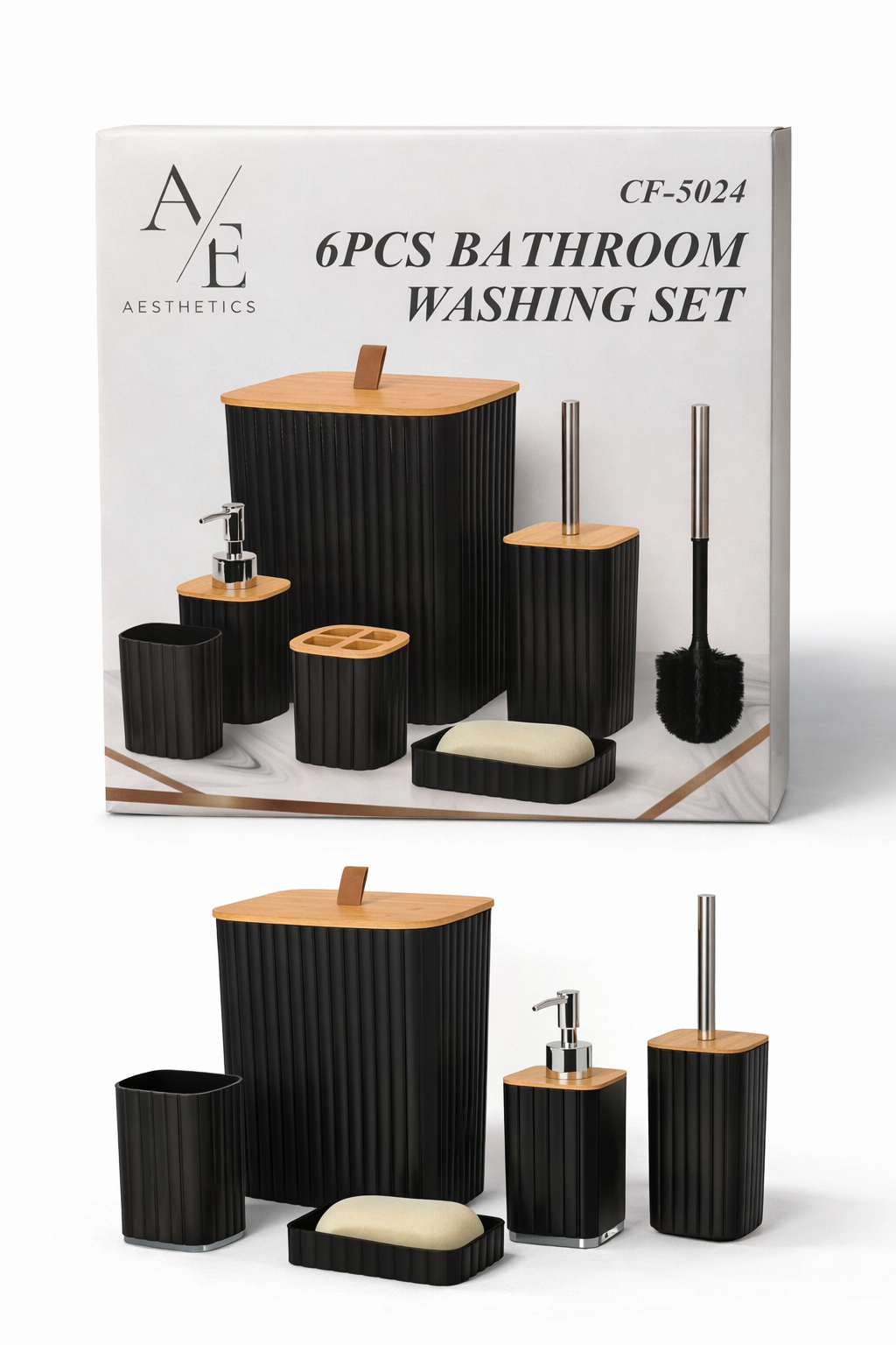 Bad Accessoire 6er Set black